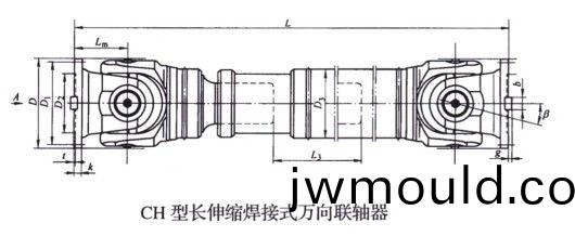 長(zhǎng)伸(shen)縮焊接式(shi)萬(wàn)向聯(lián)軸器
