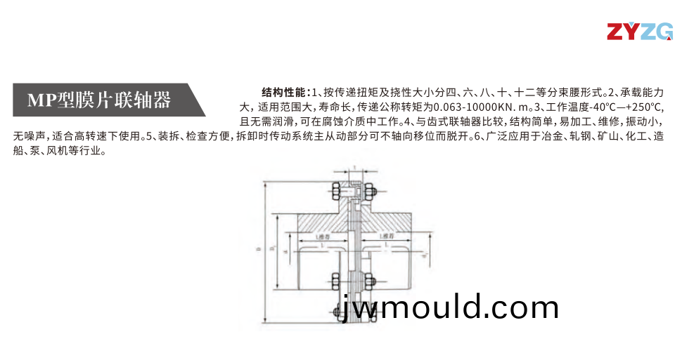 MP型膜片聯(lián)軸器 MP型膜片聯(lián)軸器