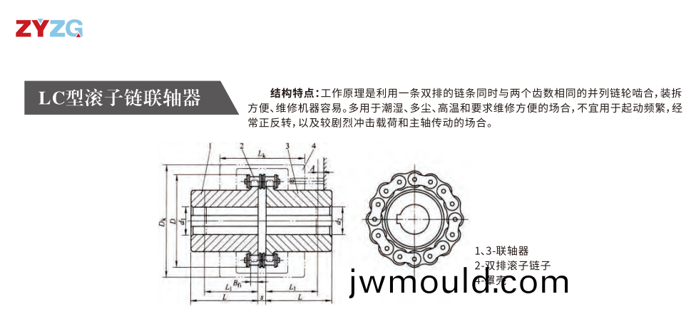 LC型滾子鏈聯(lián)軸器